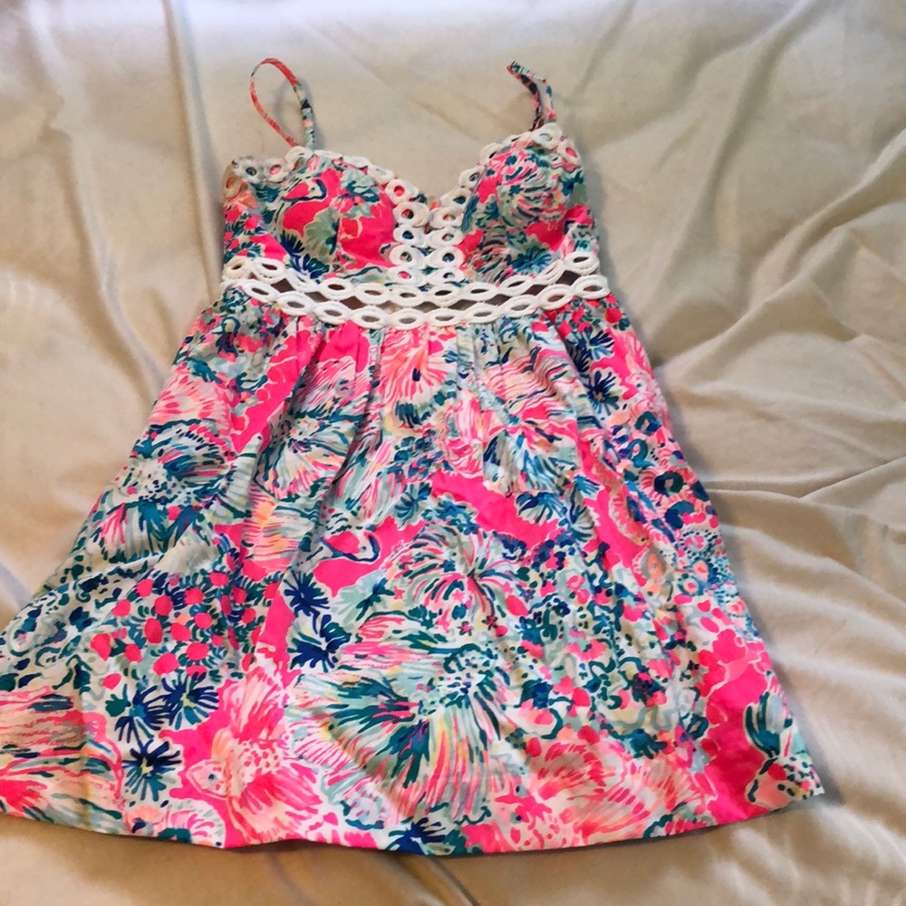 Pink floral pattern Lilly Pulitzer dress